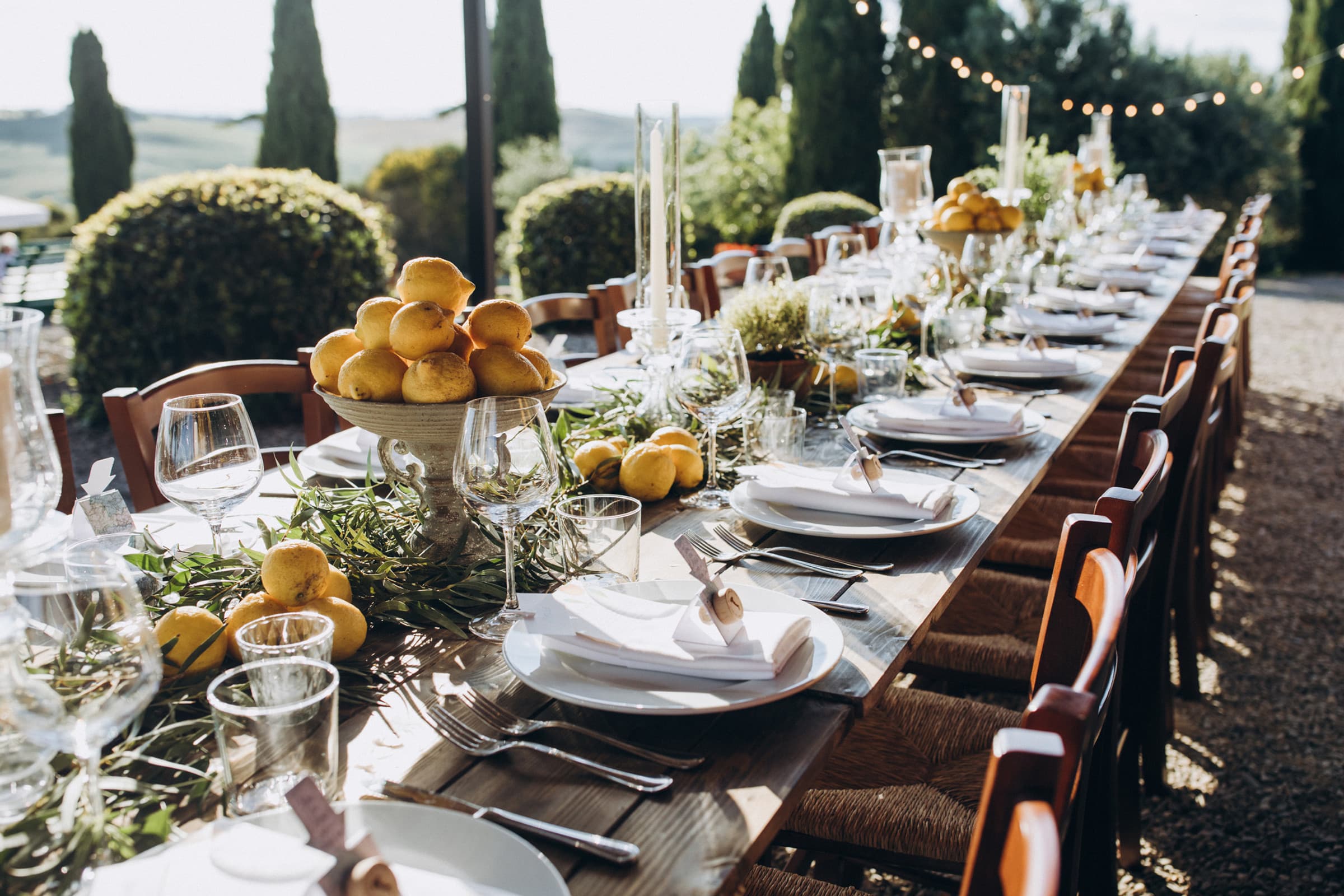 Decoración para boda veraniega